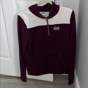 Pink 3 quarter zip